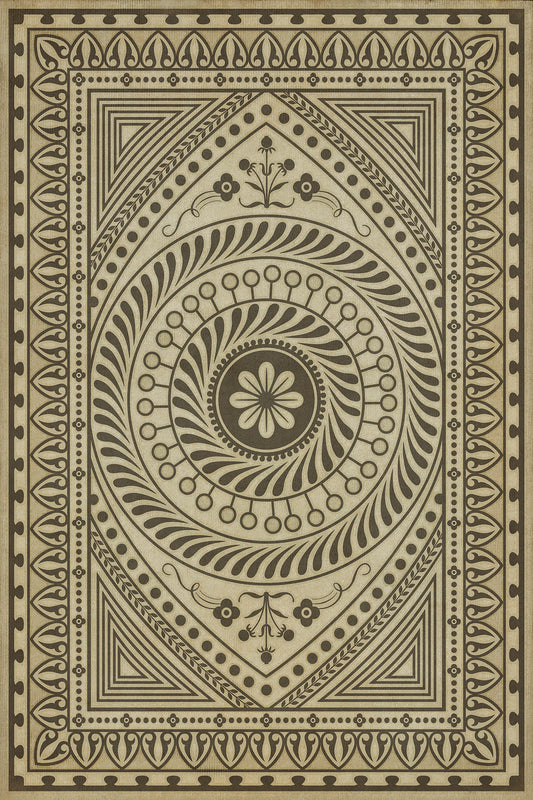 Vintage Vinyl Rug - Pattern 75 - Know Thyself