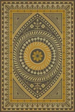 Vintage Vinyl Rug - Pattern 75 - Pray for Happiness