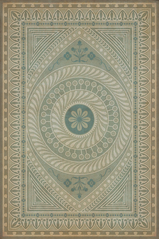 Vintage Vinyl Rug - Pattern 75 - Think as a Mortal