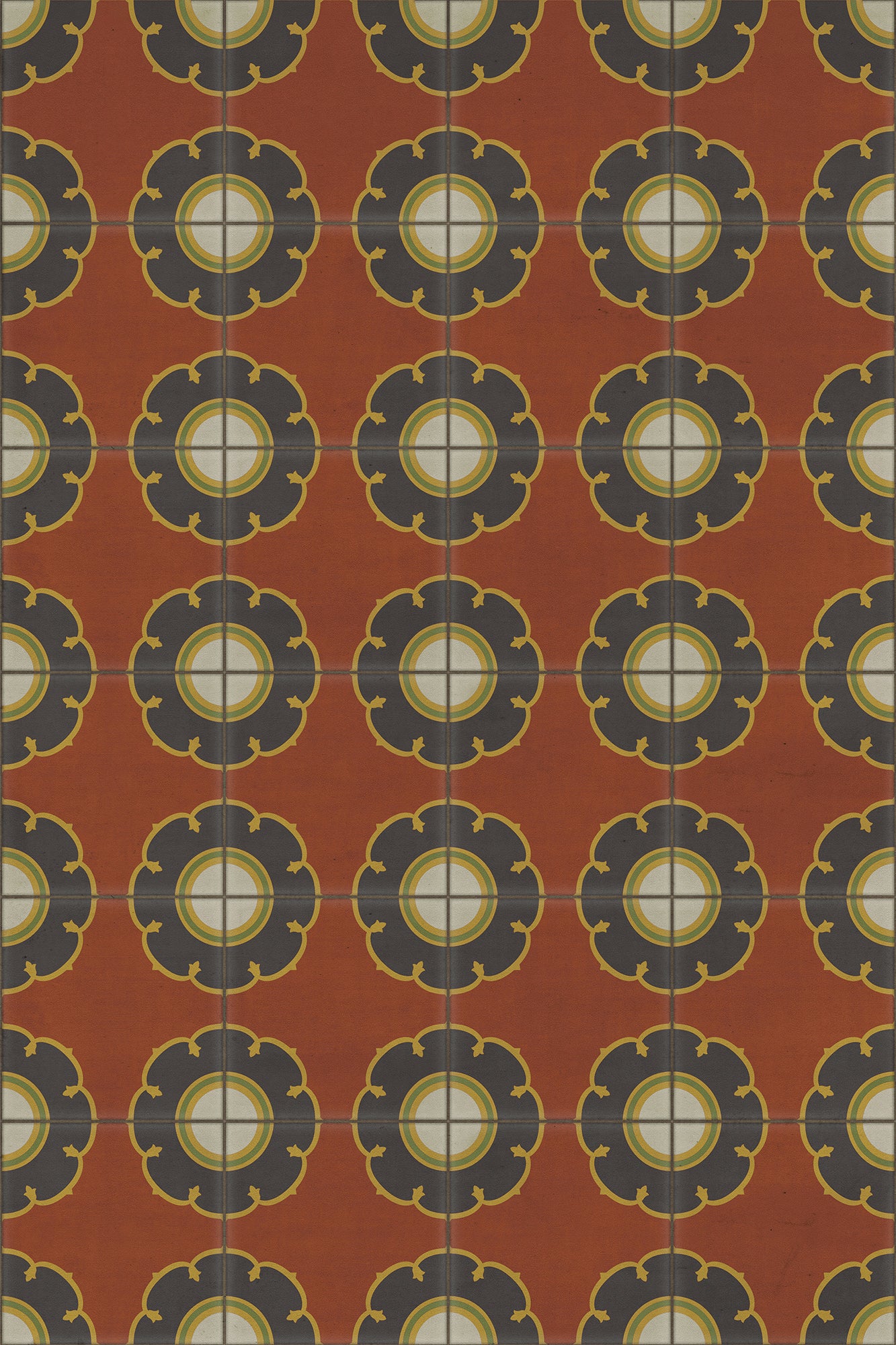 Vintage Vinyl Rug - Pattern 78 - Cabaret