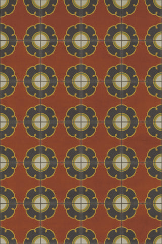 Vintage Vinyl Rug - Pattern 78 - Cabaret