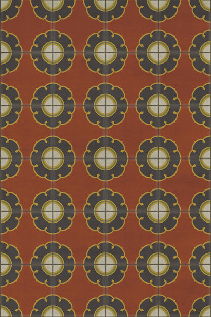 Vintage Vinyl Rug - Pattern 78 - Cabaret
