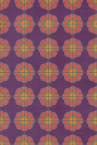 Vintage Vinyl Rug - Pattern 78 - Tutti Frutti
