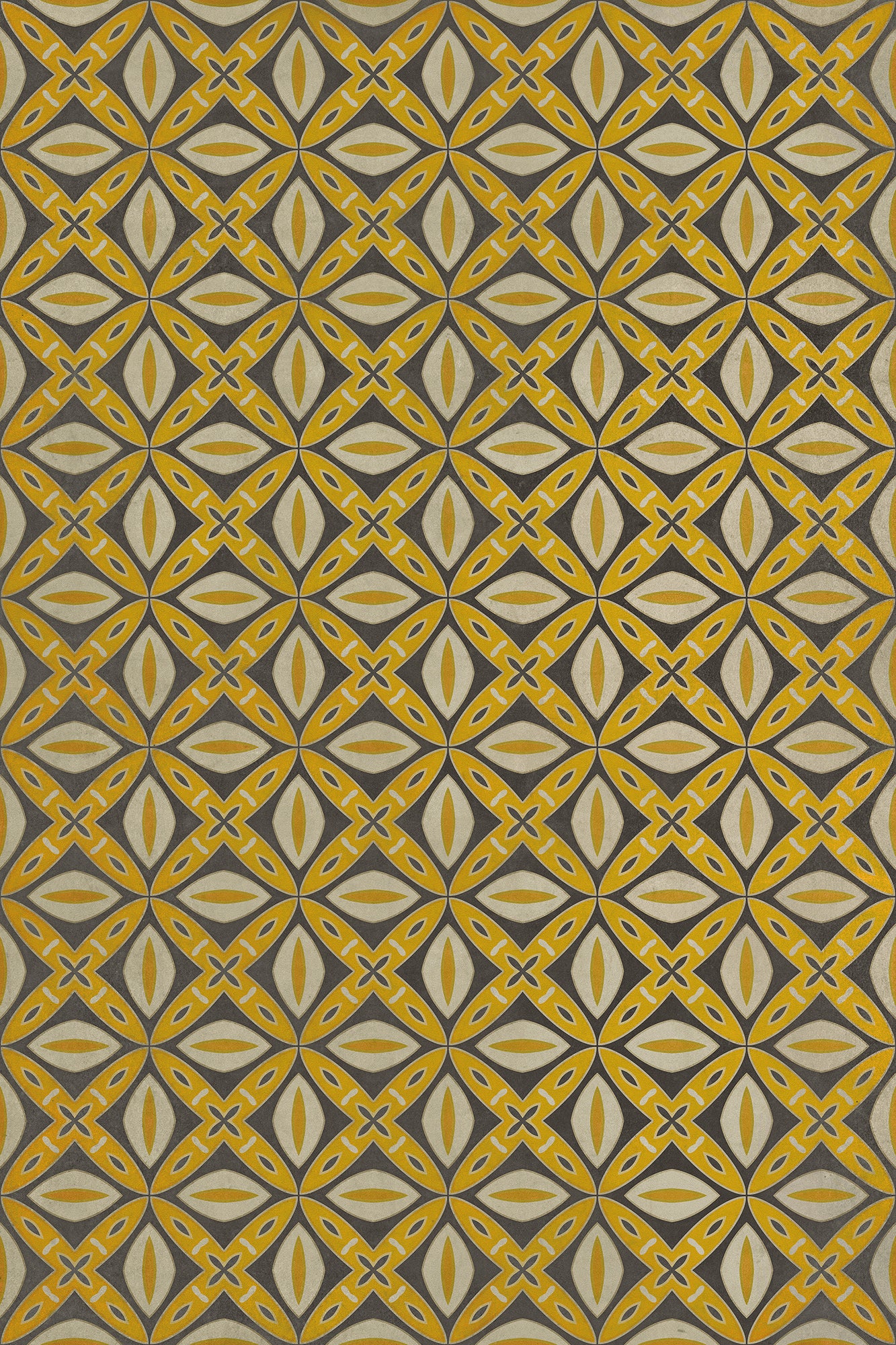 Vintage Vinyl Rug - Pattern 82 - Canary Robb