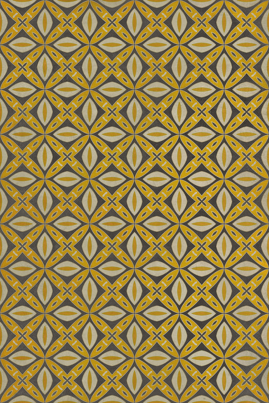 Vintage Vinyl Rug - Pattern 82 - Canary Robb