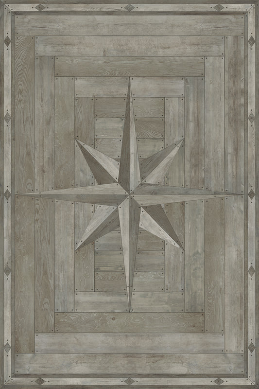 Vintage Vinyl Rug - 18th Century Joinery - A Forest Grove