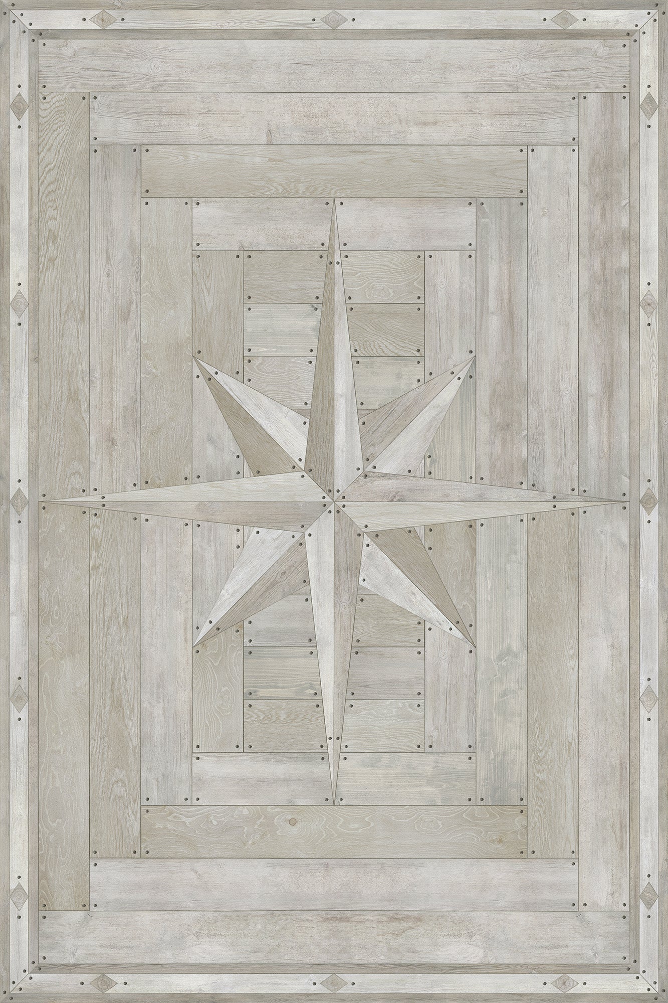 Vintage Vinyl Rug - 18th Century Joinery - Everlasting Grain