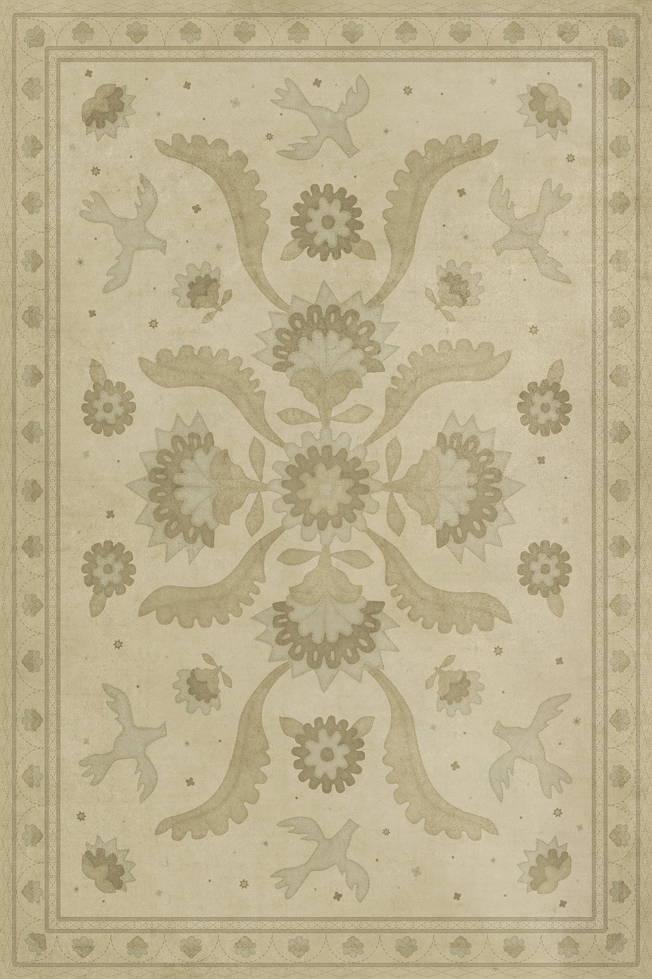 Vintage Vinyl Rug - Applique - A Way to Mend