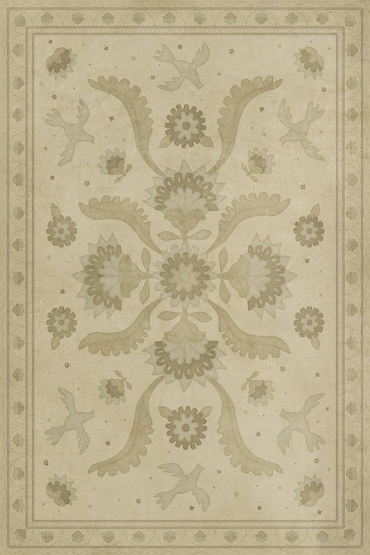 Vintage Vinyl Rug - Applique - A Way to Mend