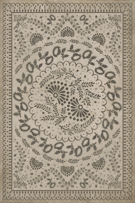 Vintage Vinyl Rug - Cozens - Over the Hills and Far Away