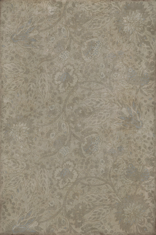 Vintage Vinyl Rug - Garden Gate - I robbed the Woods