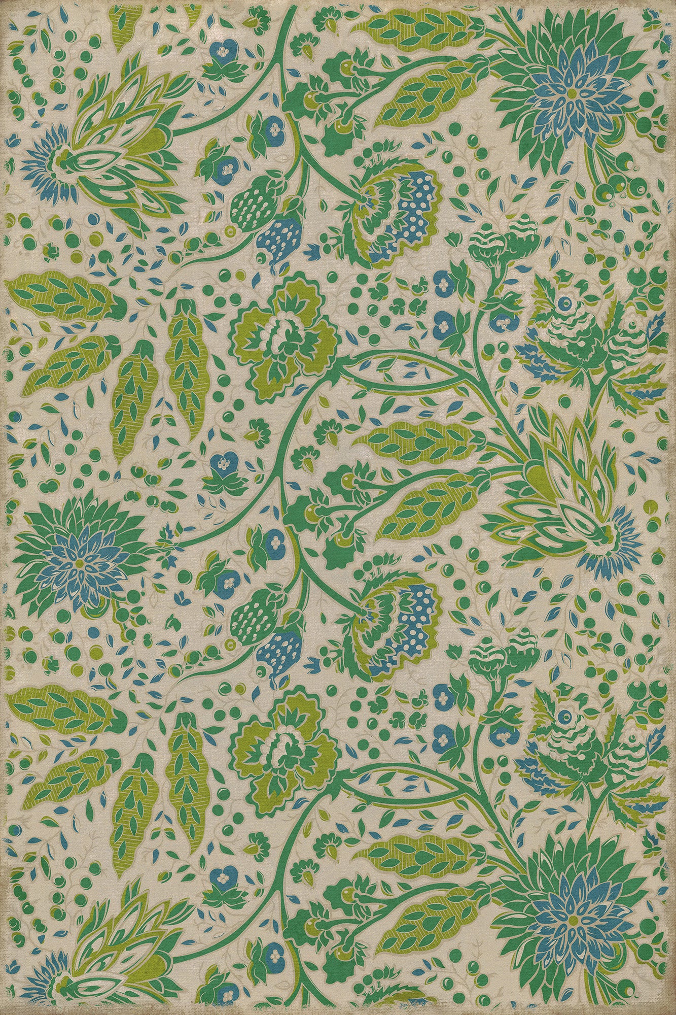Vintage Vinyl Rug - Garden Gate - The West Wind