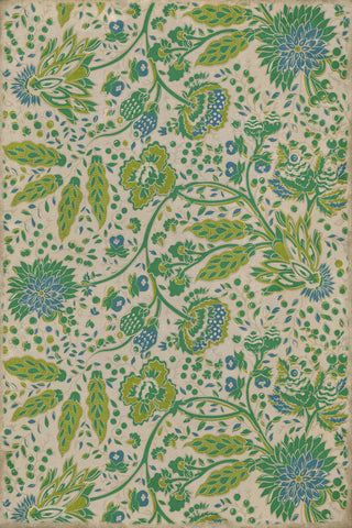 Vintage Vinyl Rug - Garden Gate - The West Wind