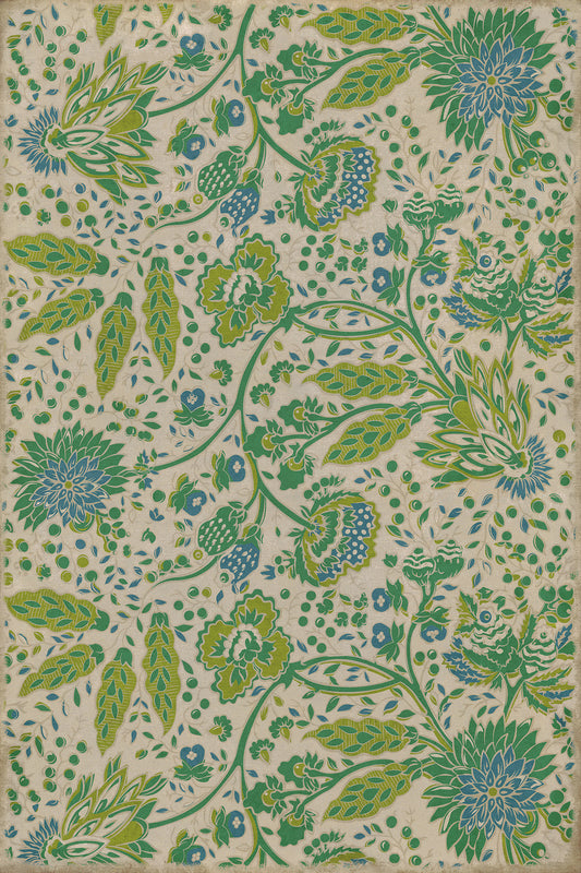 Vintage Vinyl Rug - Garden Gate - The West Wind
