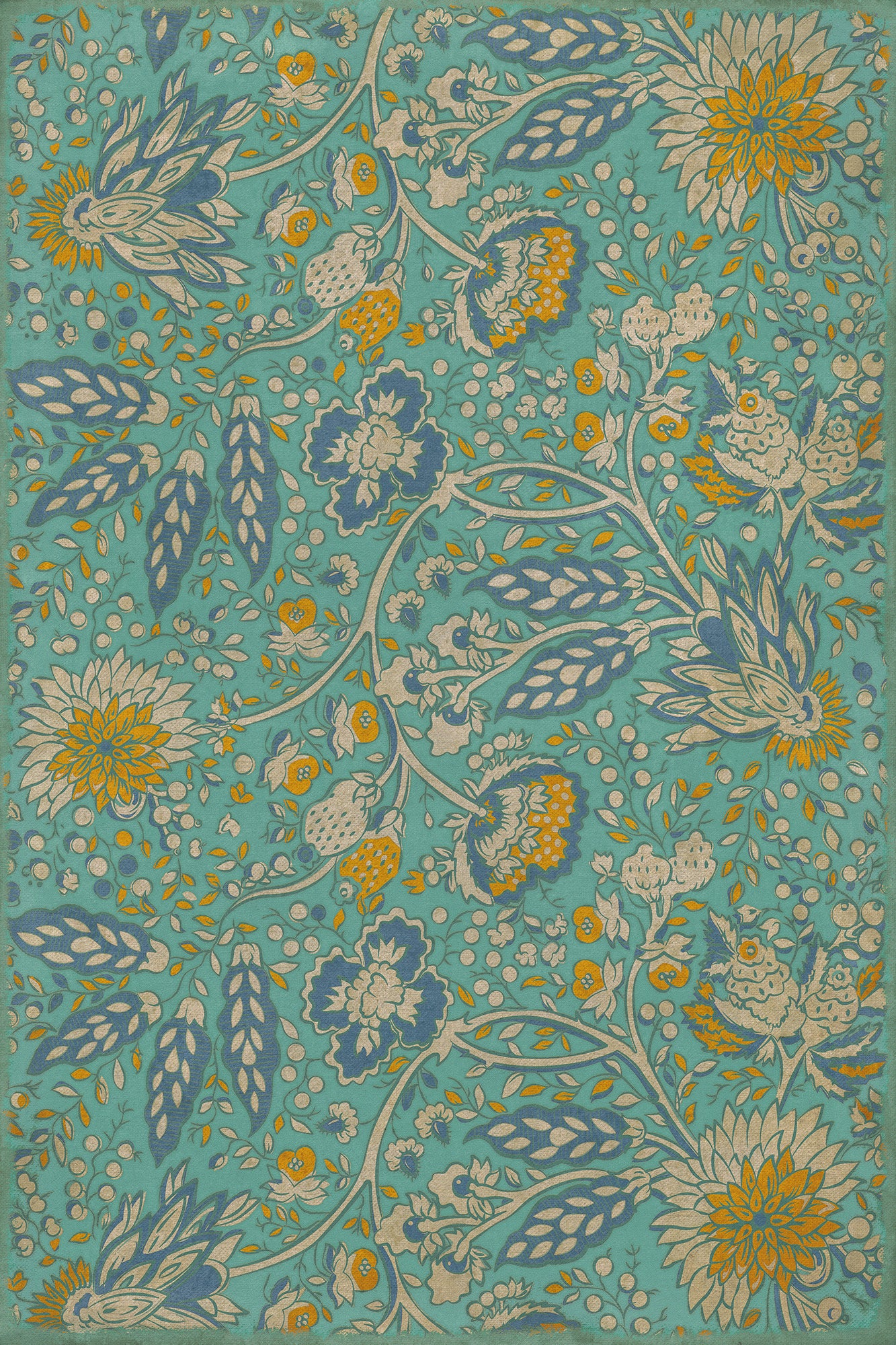 Vintage Vinyl Rug - Garden Gate - There is another sky