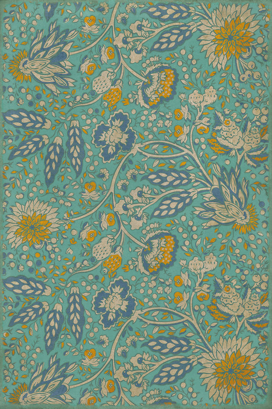 Vintage Vinyl Rug - Garden Gate - There is another sky