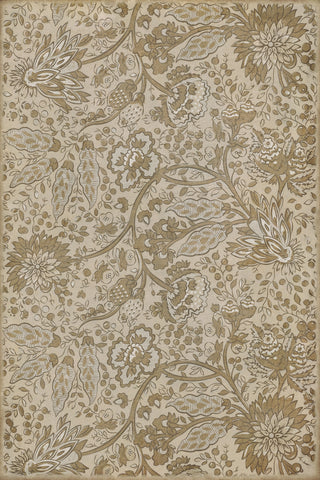 Vintage Vinyl Rug - Garden Gate - Woods in Winter