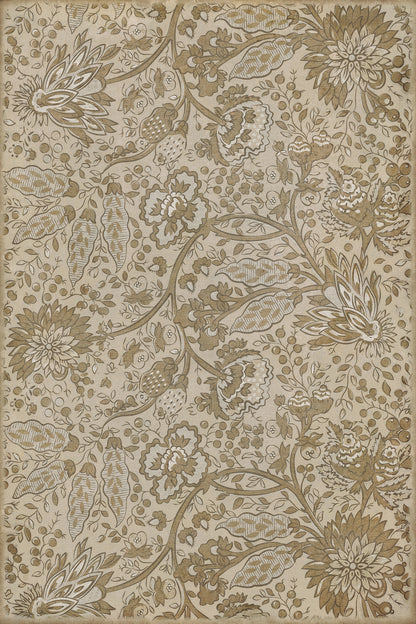 Vintage Vinyl Rug - Garden Gate - Woods in Winter