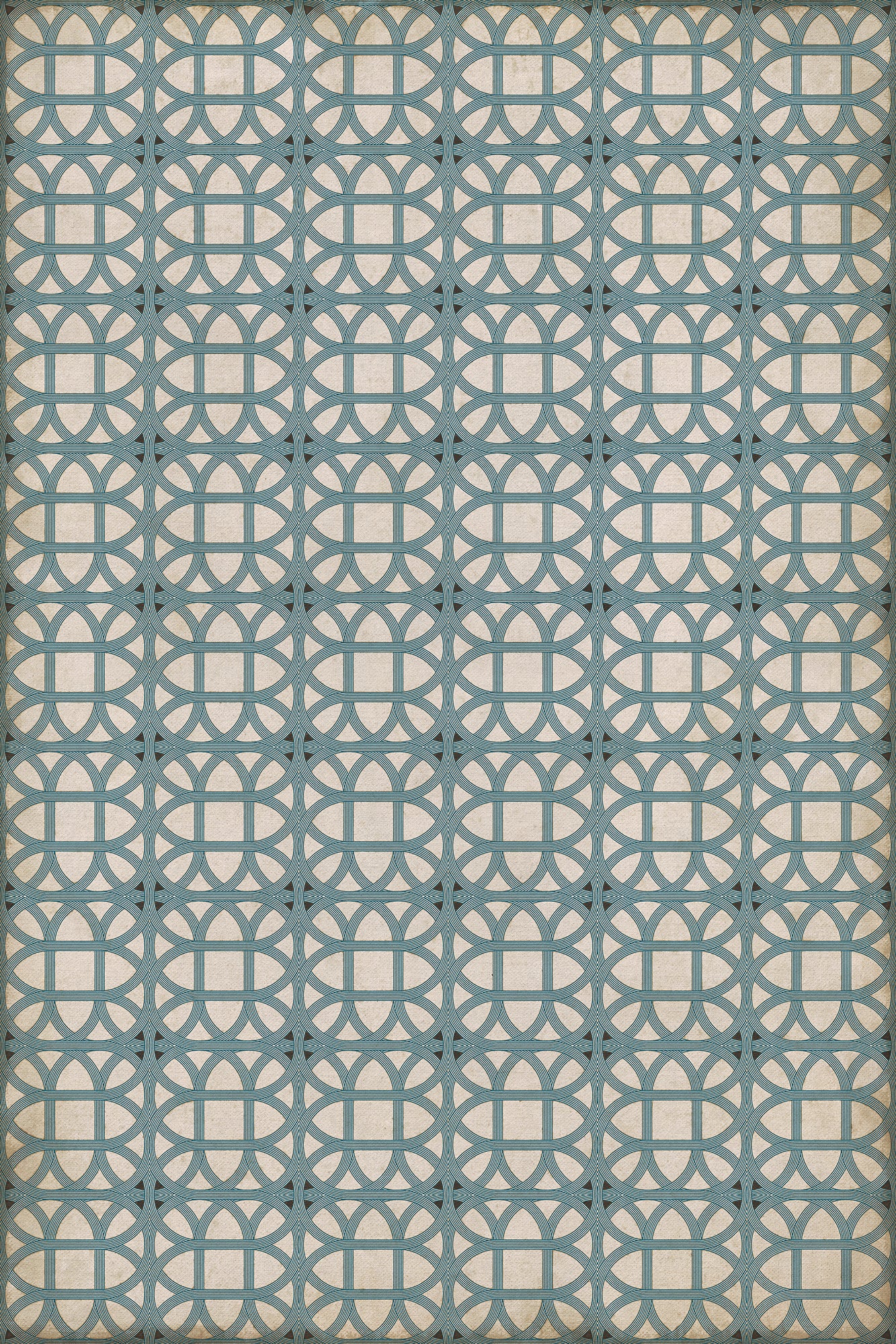 Vintage Vinyl Rug - Lamerie Lattice - James Geddy