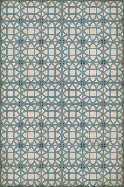 Vintage Vinyl Rug - Lamerie Lattice - James Geddy