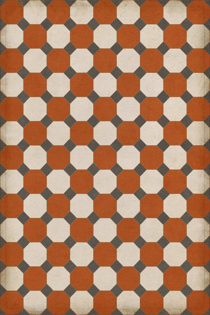 Vintage Vinyl Rug - Octagons - Lee