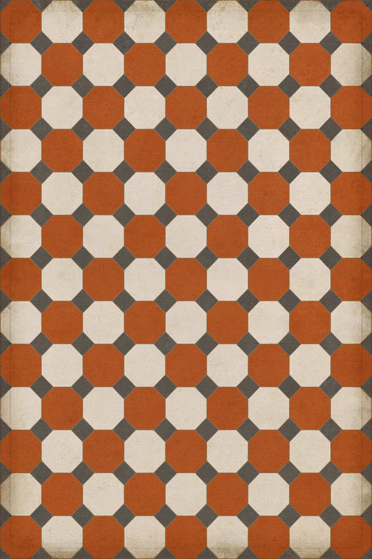 Vintage Vinyl Rug - Octagons - Lee
