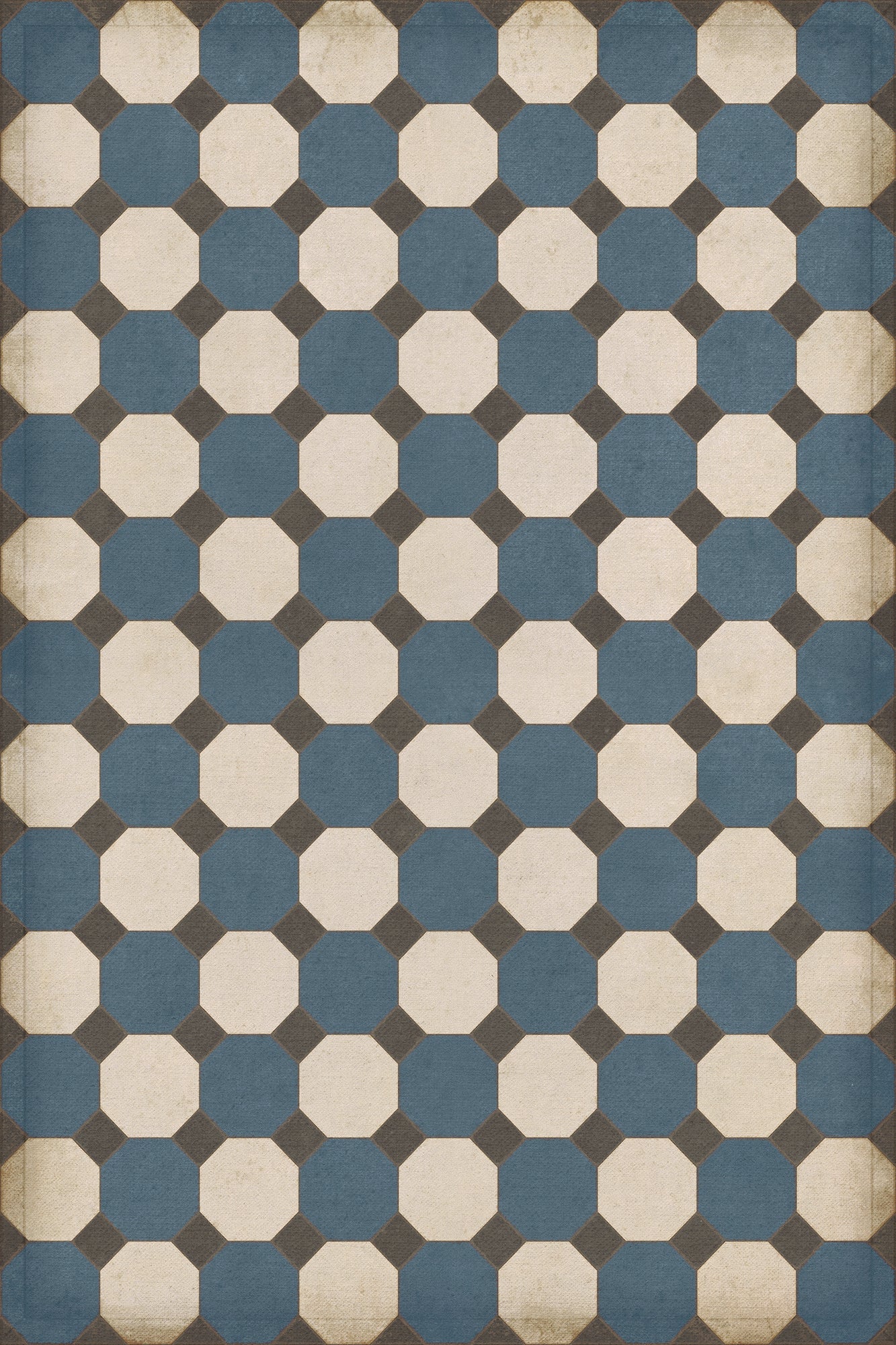 Vintage Vinyl Rug - Octagons - Washington