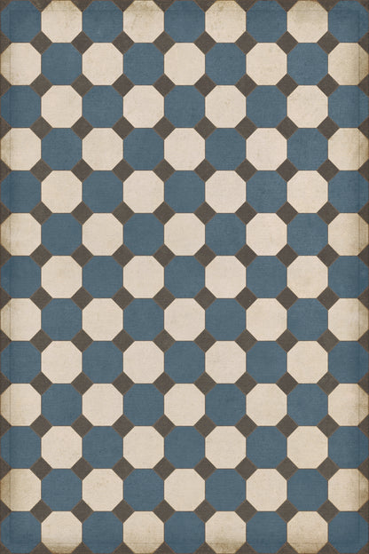 Vintage Vinyl Rug - Octagons - Washington