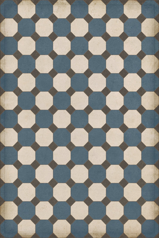 Vintage Vinyl Rug - Octagons - Washington