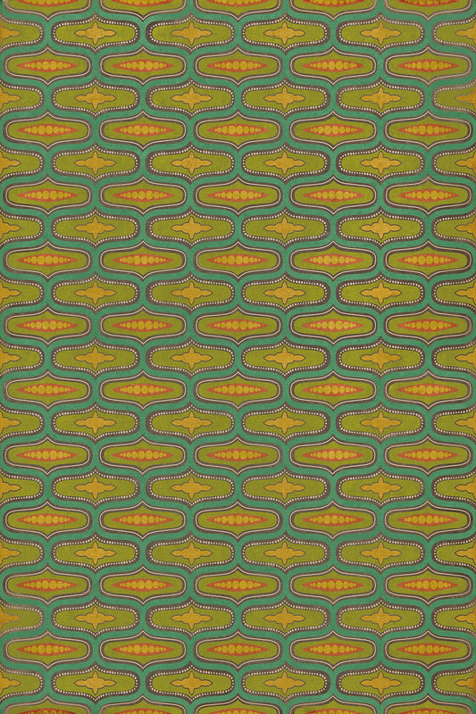 Vintage Vinyl Rug - Wavy Lines - Defoe