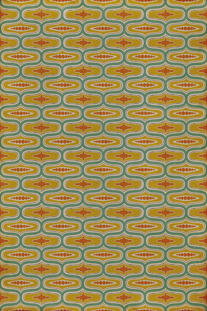 Vintage Vinyl Rug - Wavy Lines - Fielding