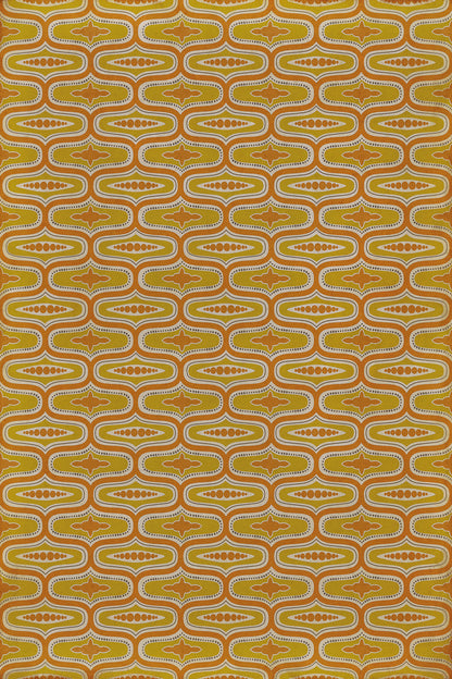 Vintage Vinyl Rug - Wavy Lines - Goldsmith