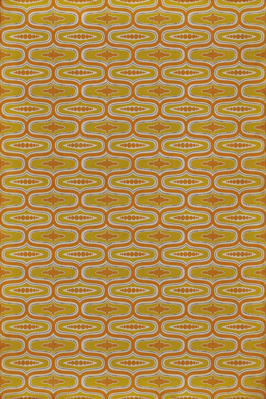 Vintage Vinyl Rug - Wavy Lines - Goldsmith