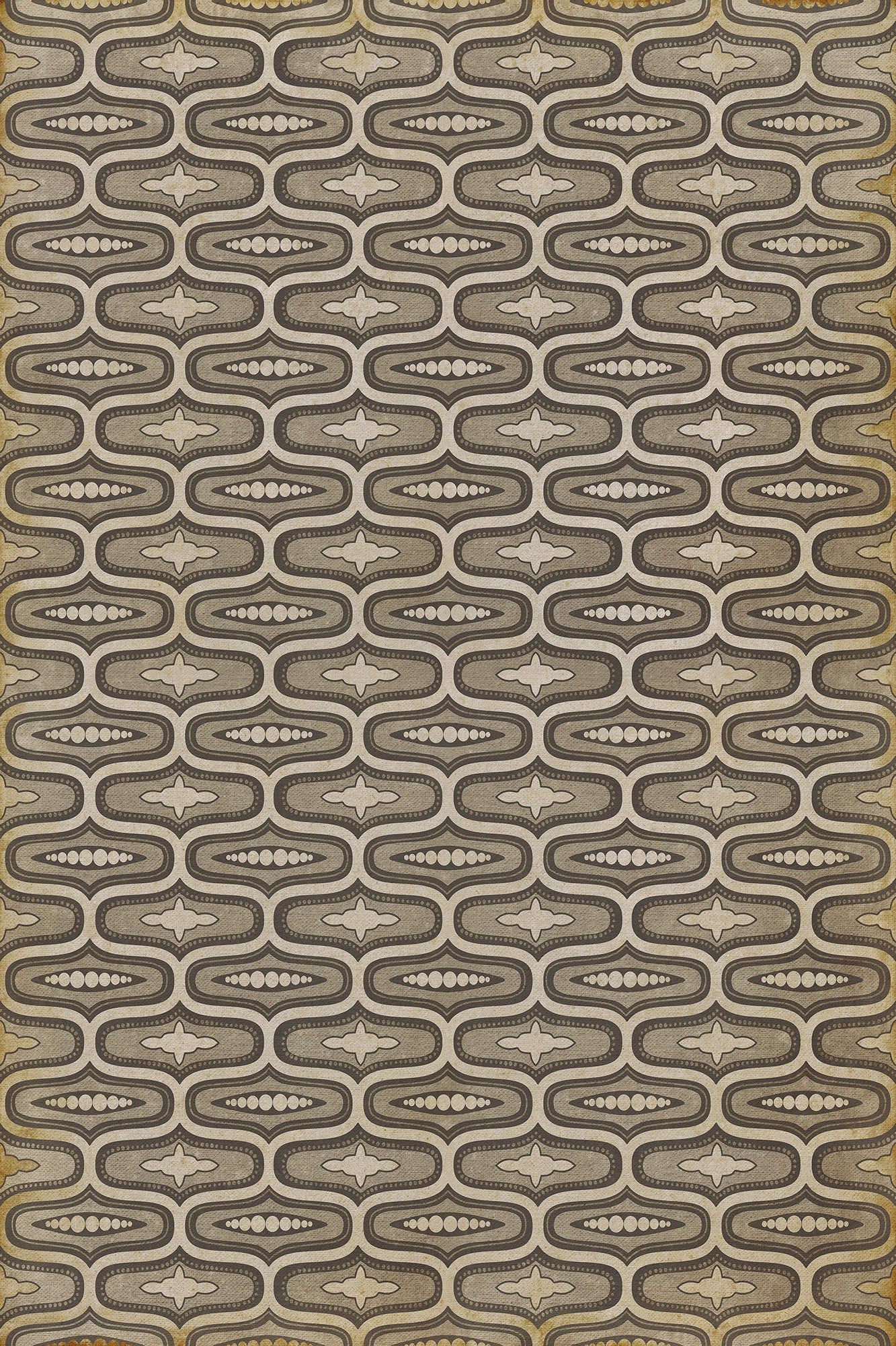 Vintage Vinyl Rug - Wavy Lines - Richardson