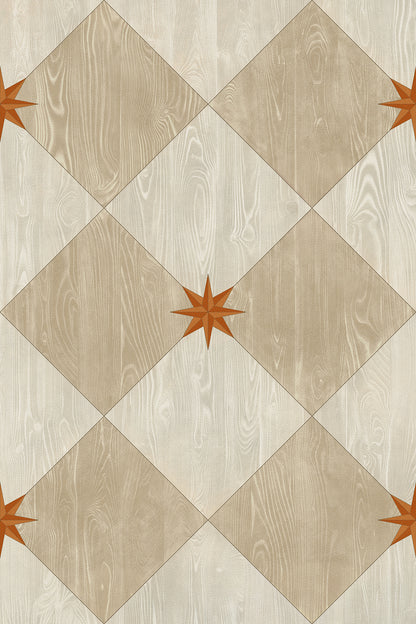 Vintage Vinyl Rug - Compass Diamond - Gala at the Garden