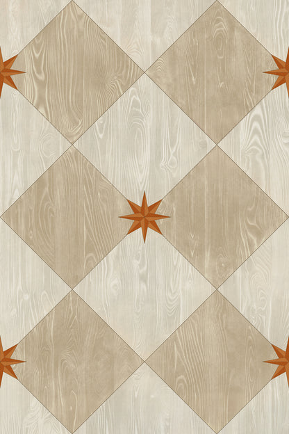 Vintage Vinyl Rug - Compass Diamond - Gala at the Garden