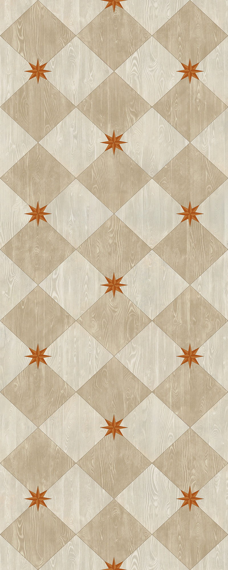 Vintage Vinyl Rug - Compass Diamond - Gala at the Garden