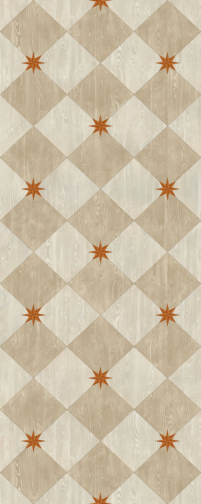 Vintage Vinyl Rug - Compass Diamond - Gala at the Garden