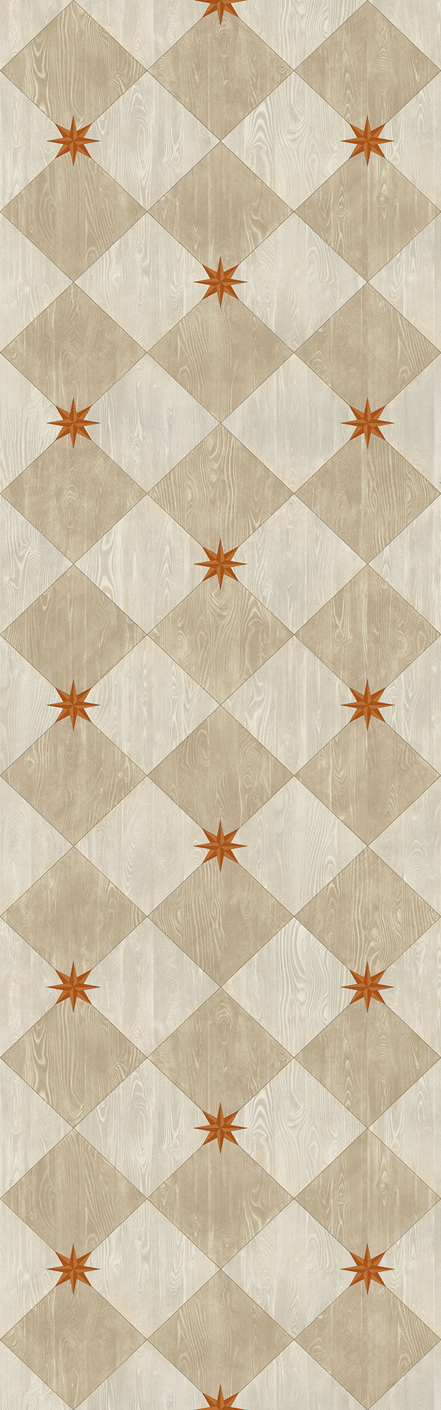 Vintage Vinyl Rug - Compass Diamond - Gala at the Garden