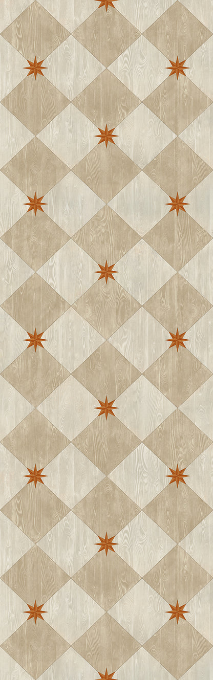 Vintage Vinyl Rug - Compass Diamond - Gala at the Garden