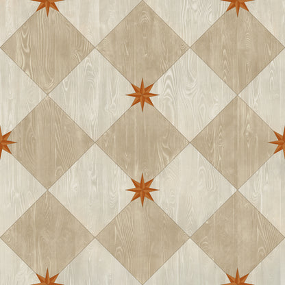 Vintage Vinyl Rug - Compass Diamond - Gala at the Garden