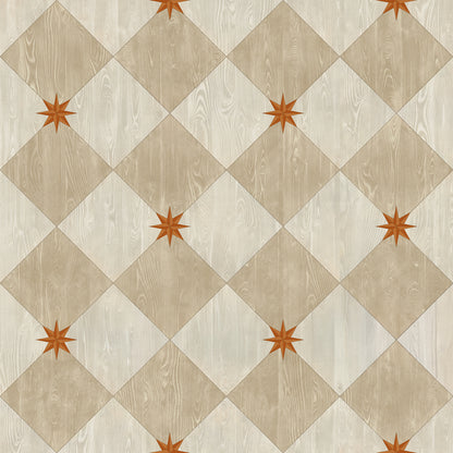 Vintage Vinyl Rug - Compass Diamond - Gala at the Garden