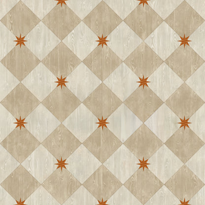 Vintage Vinyl Rug - Compass Diamond - Gala at the Garden