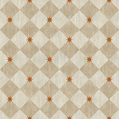 Vintage Vinyl Rug - Compass Diamond - Gala at the Garden