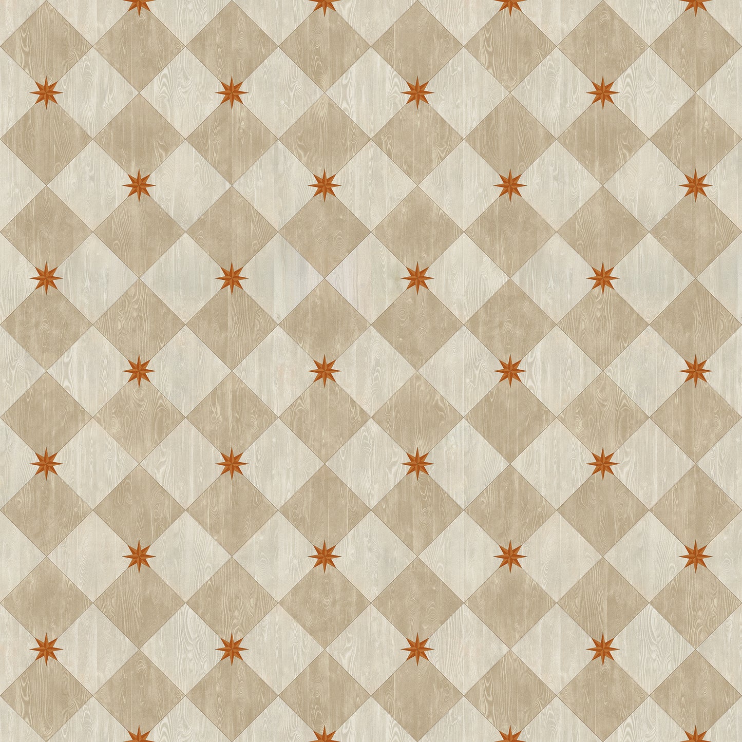 Vintage Vinyl Rug - Compass Diamond - Gala at the Garden