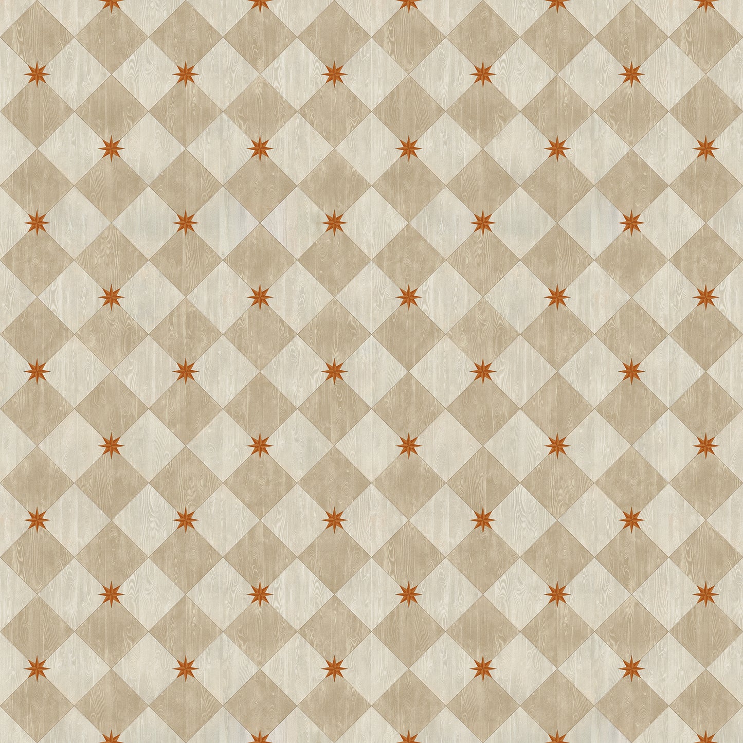 Vintage Vinyl Rug - Compass Diamond - Gala at the Garden