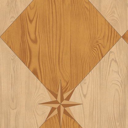 Vintage Vinyl Rug - Compass Diamond - Garden Grove