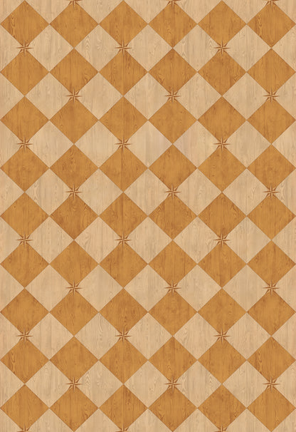 Vintage Vinyl Rug - Compass Diamond - Garden Grove