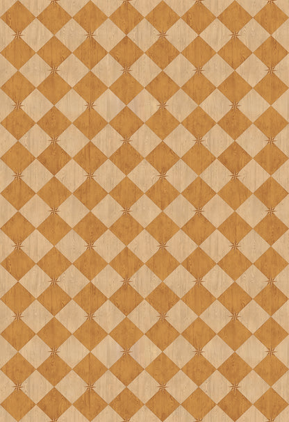 Vintage Vinyl Rug - Compass Diamond - Garden Grove