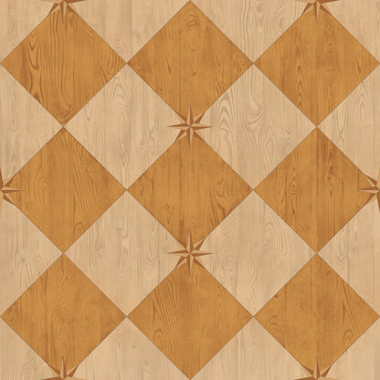 Vintage Vinyl Rug - Compass Diamond - Garden Grove